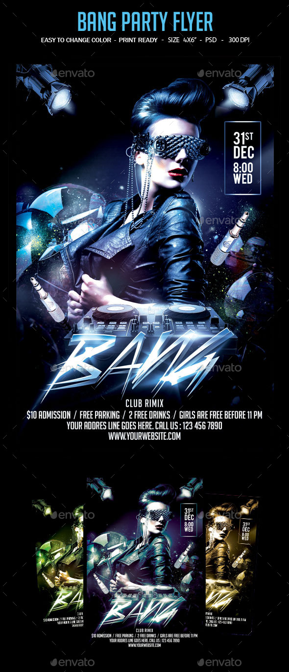 Bang Party Flyer (Clubs & Parties)