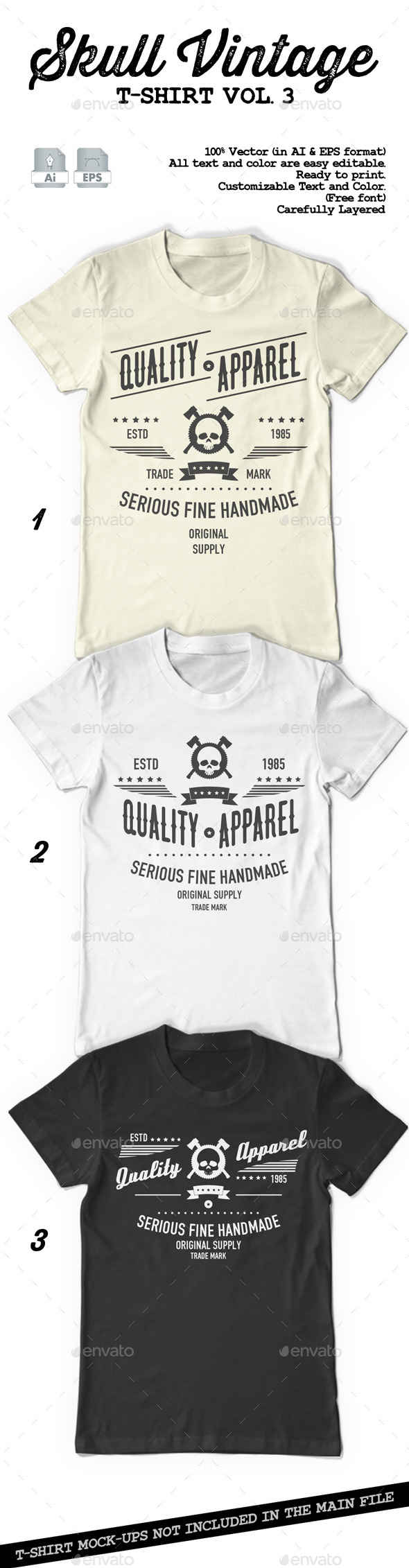 Skull Vintage T-Shirt Vol 3 Skull Vintage T-Shirt Vol 3