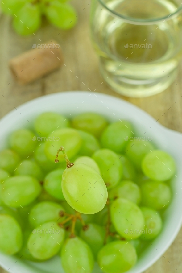 Green Grapes and Wine Glass (Misc) Photo Download