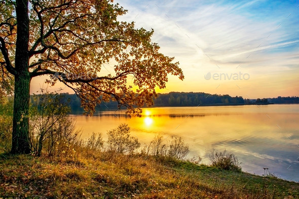 Autumn Sunset on the Lake (Misc) Photo Download