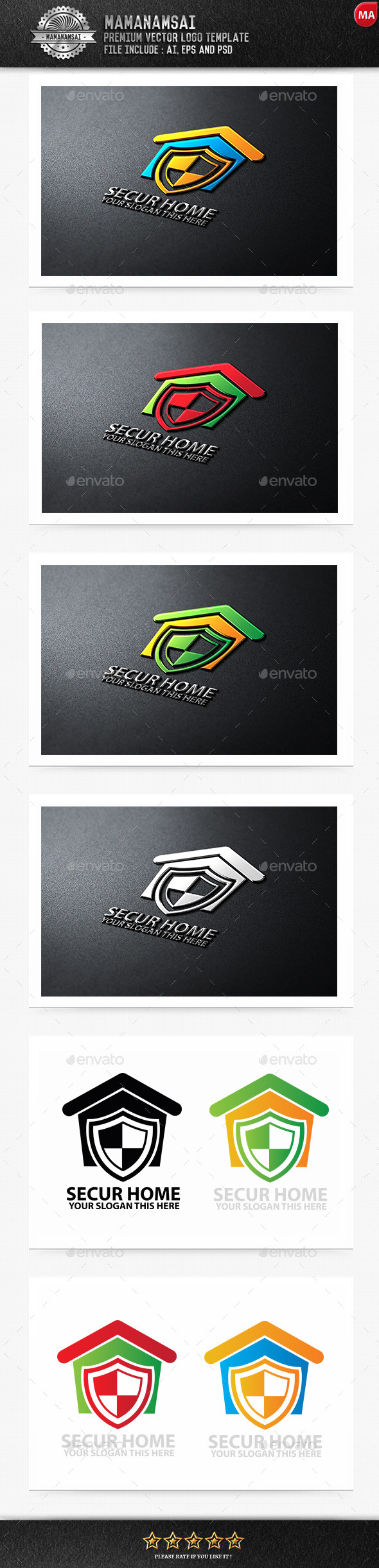 GraphicRiver Secure Home Logo 9840244 GraphicRiver Secure Home Logo 9840244