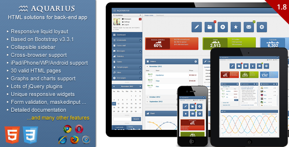 Aquarius - Responsive Admin Panel