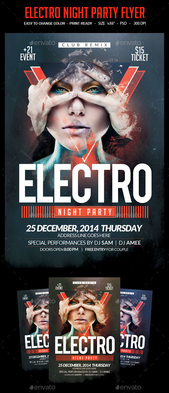 GraphicRiver Electro Night Party Flyer Template 9863797 GraphicRiver Electro Night Party Flyer Template 9863797
