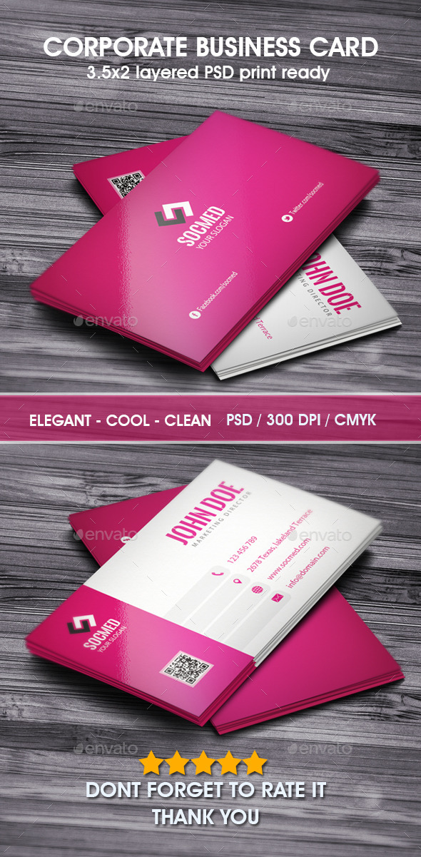 Socmed Business Card (Corporate)