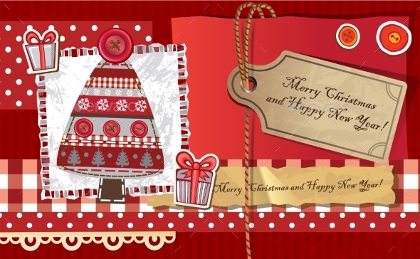 Scrapbook Christmas Greeting Card