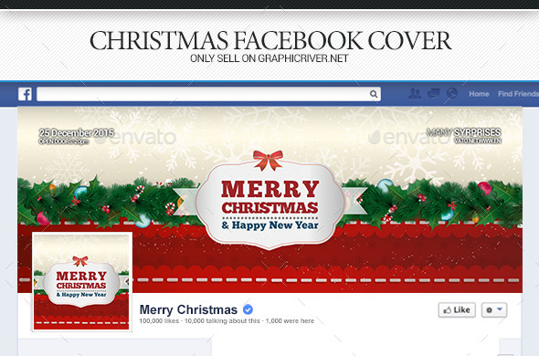 GraphicRiver Christmas Facebook Cover 9864769 GraphicRiver Christmas Facebook Cover 9864769