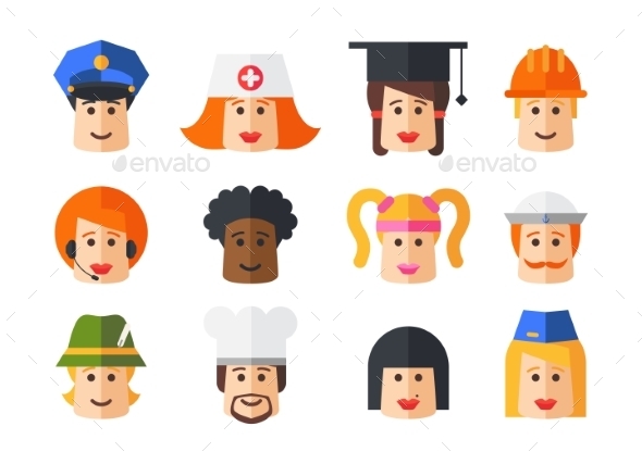 GraphicRiver Set of Avatars Icons 9864800 GraphicRiver Set of Avatars Icons 9864800