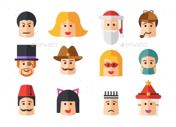 GraphicRiver Set of Avatars Icons 9864801 GraphicRiver Set of Avatars Icons 9864801