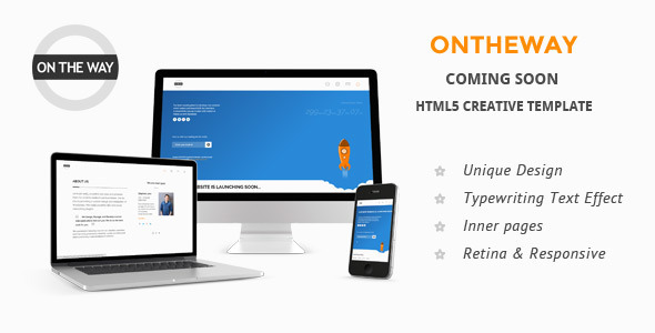 Ontheway Coming Soon Responsive HTML5 Template