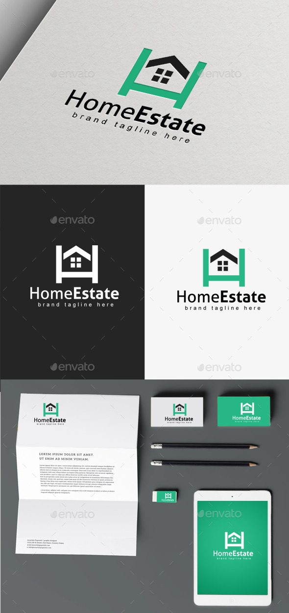 GraphicRiver Home Estate logo 9865777 GraphicRiver Home Estate logo 9865777