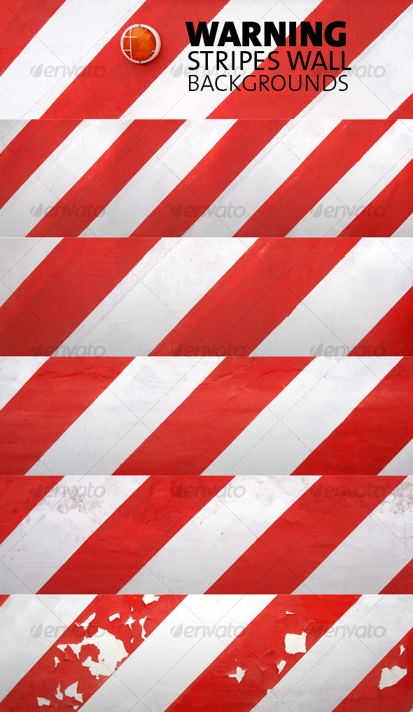 Warning Stripes Wall Backgrounds Pack - Urban Backgrounds
