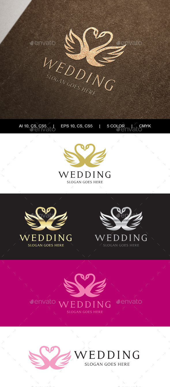 GraphicRiver Swan Wedding Crest Logo 9866812 GraphicRiver Swan Wedding Crest Logo 9866812