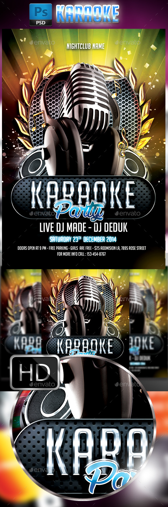 GraphicRiver Karaoke Flyer #4 9867205 GraphicRiver Karaoke Flyer #4 9867205