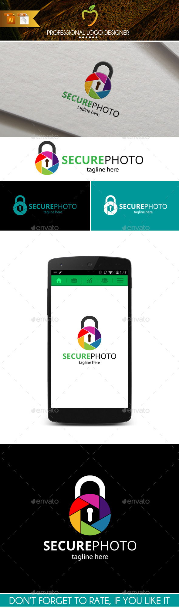 GraphicRiver Secure Photo Logo 9867765 GraphicRiver Secure Photo Logo 9867765
