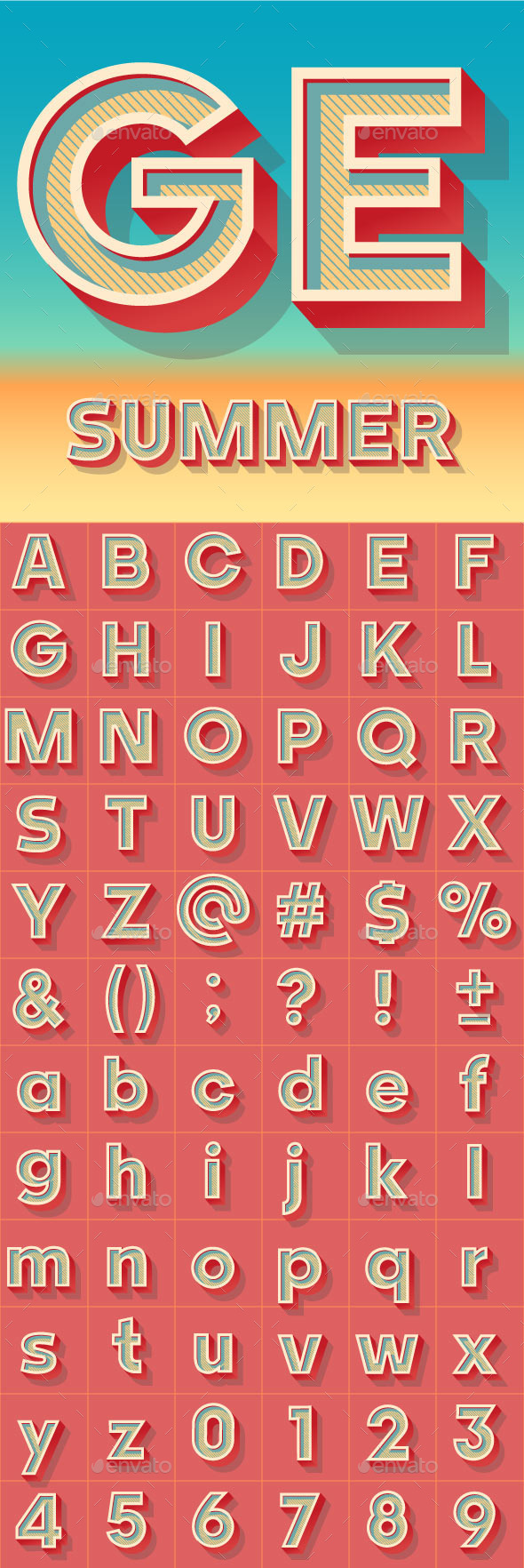 GraphicRiver Summer Bold Alphabet 9867883 GraphicRiver Summer Bold Alphabet 9867883