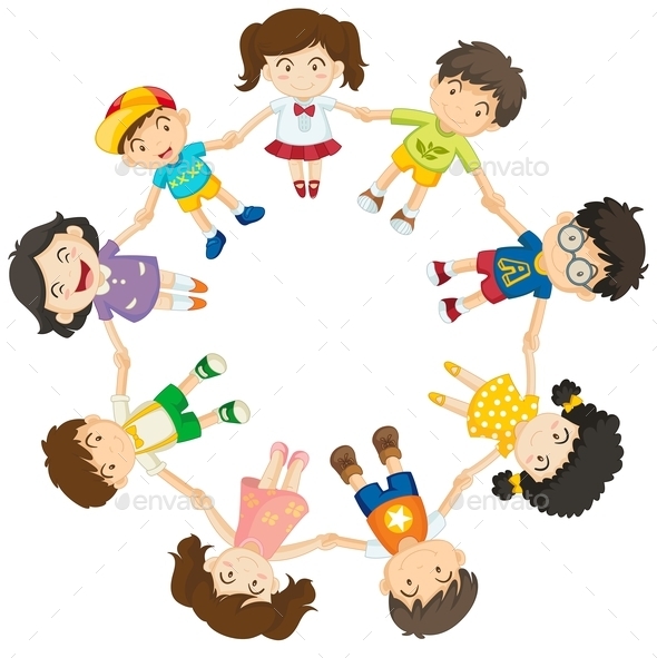 GraphicRiver Diverse Kids in a Circle 9868834 GraphicRiver Diverse Kids in a Circle 9868834