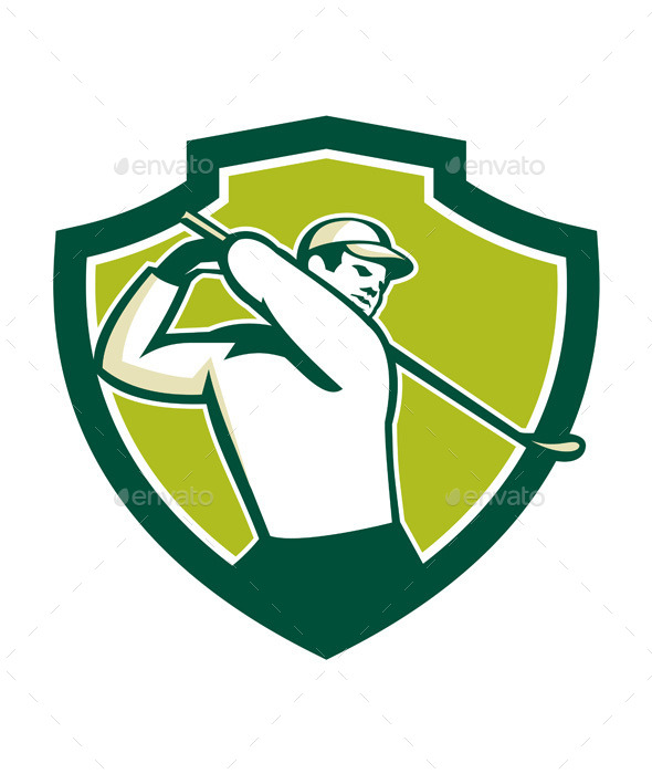 Golfer Tee Off Shield Golfer Tee Off Shield