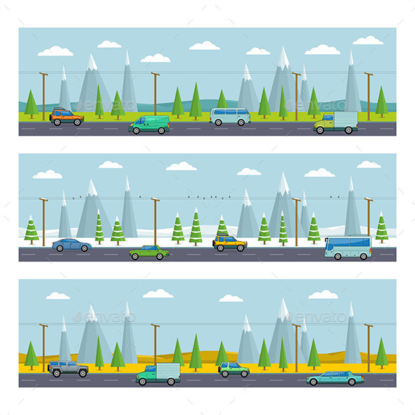 GraphicRiver Landscape with Mountains 9868865 GraphicRiver Landscape with Mountains 9868865