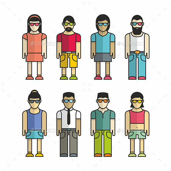 GraphicRiver Group of People 9869254 GraphicRiver Group of People 9869254