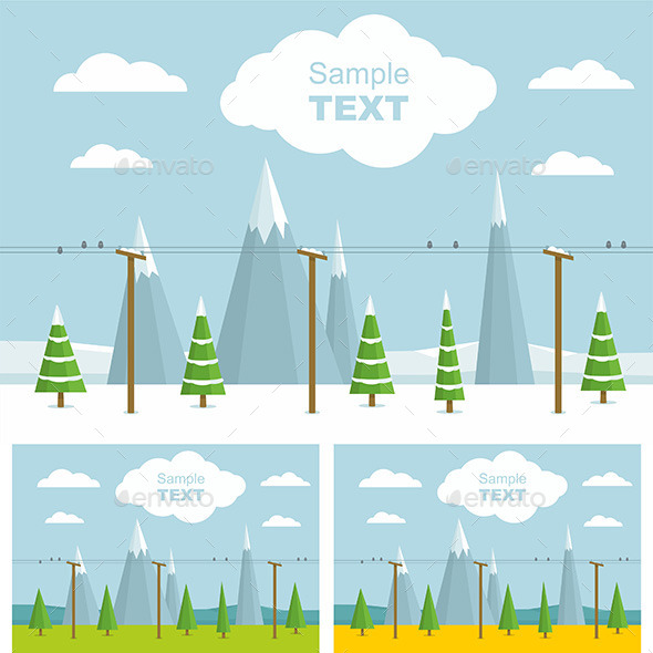 GraphicRiver Mountain Landscape 9869459 GraphicRiver Mountain Landscape 9869459