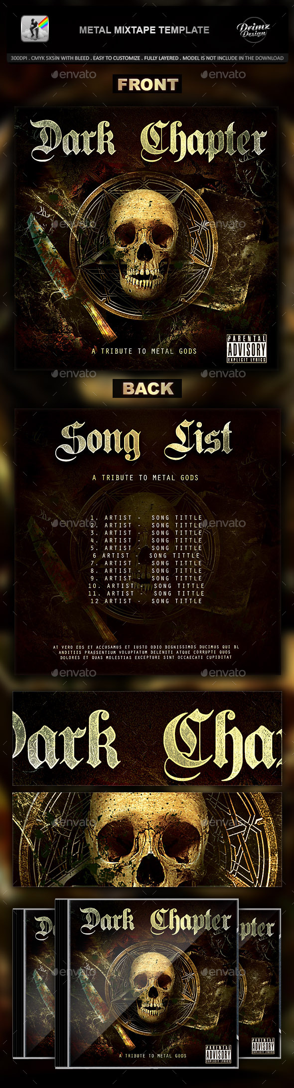 Metal Mixtape Template Metal Mixtape Template