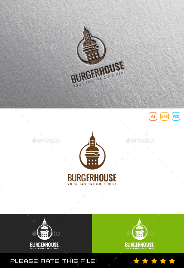 GraphicRiver Burger House Logo 9869853 GraphicRiver Burger House Logo 9869853
