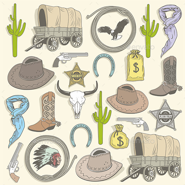 GraphicRiver Cowboy Seamless Pattern 9869993 GraphicRiver Cowboy Seamless Pattern 9869993