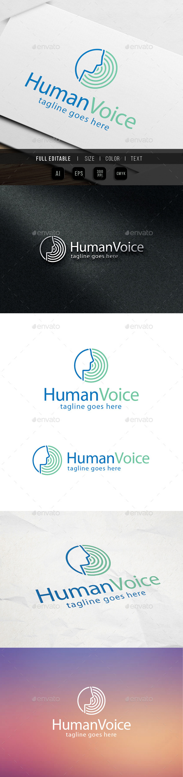 GraphicRiver Human Voice Logo 9870097 GraphicRiver Human Voice Logo 9870097