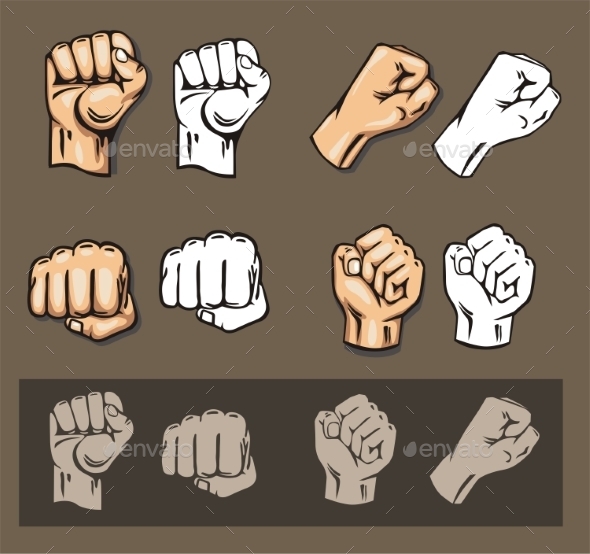GraphicRiver Fists Vector Set 9870342 GraphicRiver Fists Vector Set 9870342