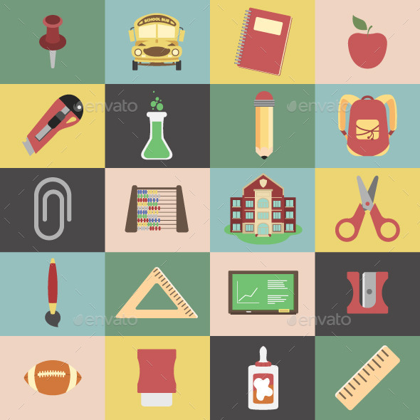 GraphicRiver 20 School Vectors Package 9852732 GraphicRiver 20 School Vectors Package 9852732