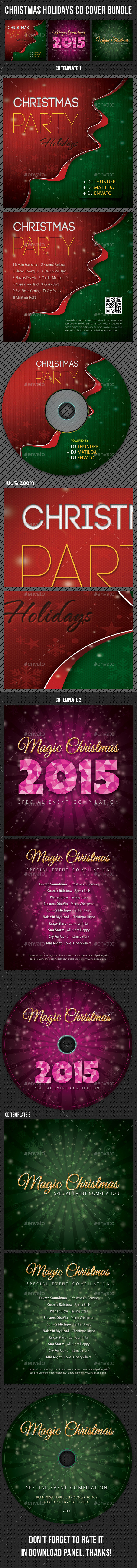 Christmas Holidays Music Party CD Cover Bundle Christmas Holidays Music Party CD Cover Bundle