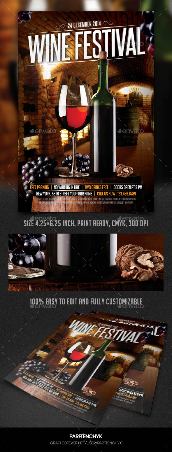 GraphicRiver Wine Festival Flyer Template 9870524 GraphicRiver Wine Festival Flyer Template 9870524