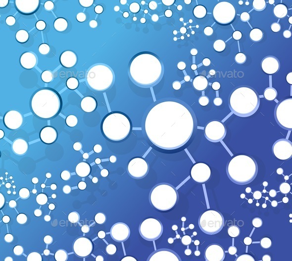 blue atom link network illustration (Misc) Photo Download