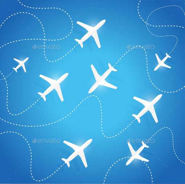 planes flying in different directions. (Misc) Photo Download