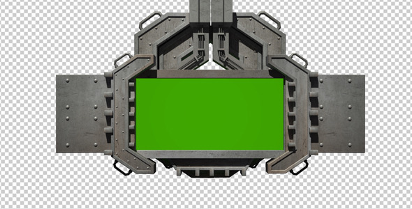 Video Monitor With a Green Background Video Monitor With a Green Background