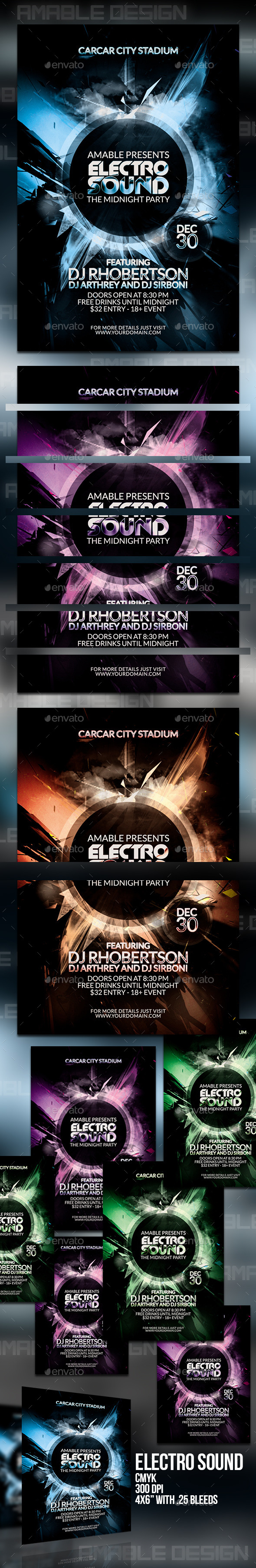 GraphicRiver Electro Sound Flyer 9870740 GraphicRiver Electro Sound Flyer 9870740