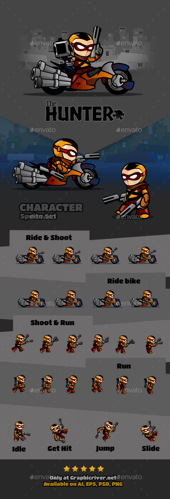 GraphicRiver The Hunter Character 9871559 GraphicRiver The Hunter Character 9871559