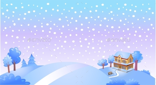 GraphicRiver Winter Landscape 9871837 GraphicRiver Winter Landscape 9871837
