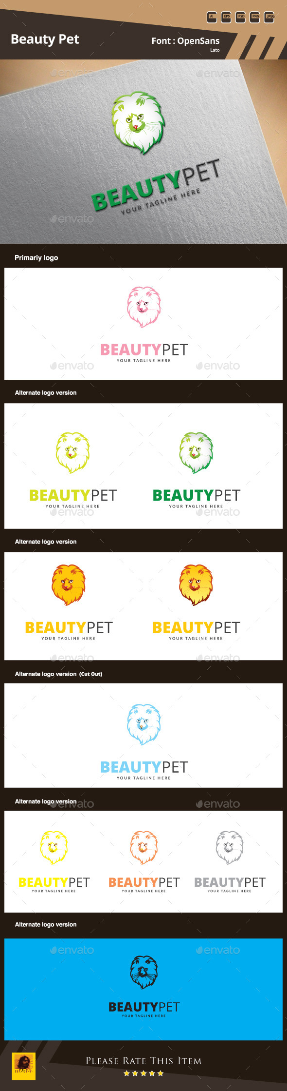 GraphicRiver Beauty Pet Logo Template 9872337 GraphicRiver Beauty Pet Logo Template 9872337