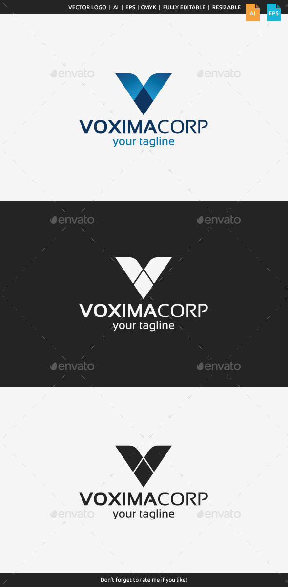 GraphicRiver Vaxima Logo Letter V 9873903 GraphicRiver Vaxima Logo Letter V 9873903