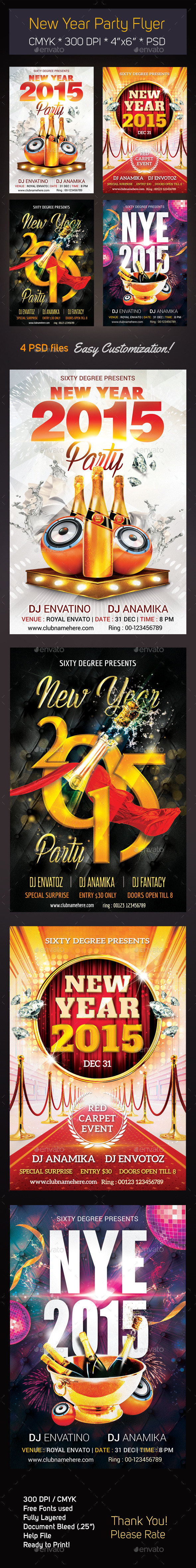 GraphicRiver New Year Party Flyer Bundle 9875031 GraphicRiver New Year Party Flyer Bundle 9875031