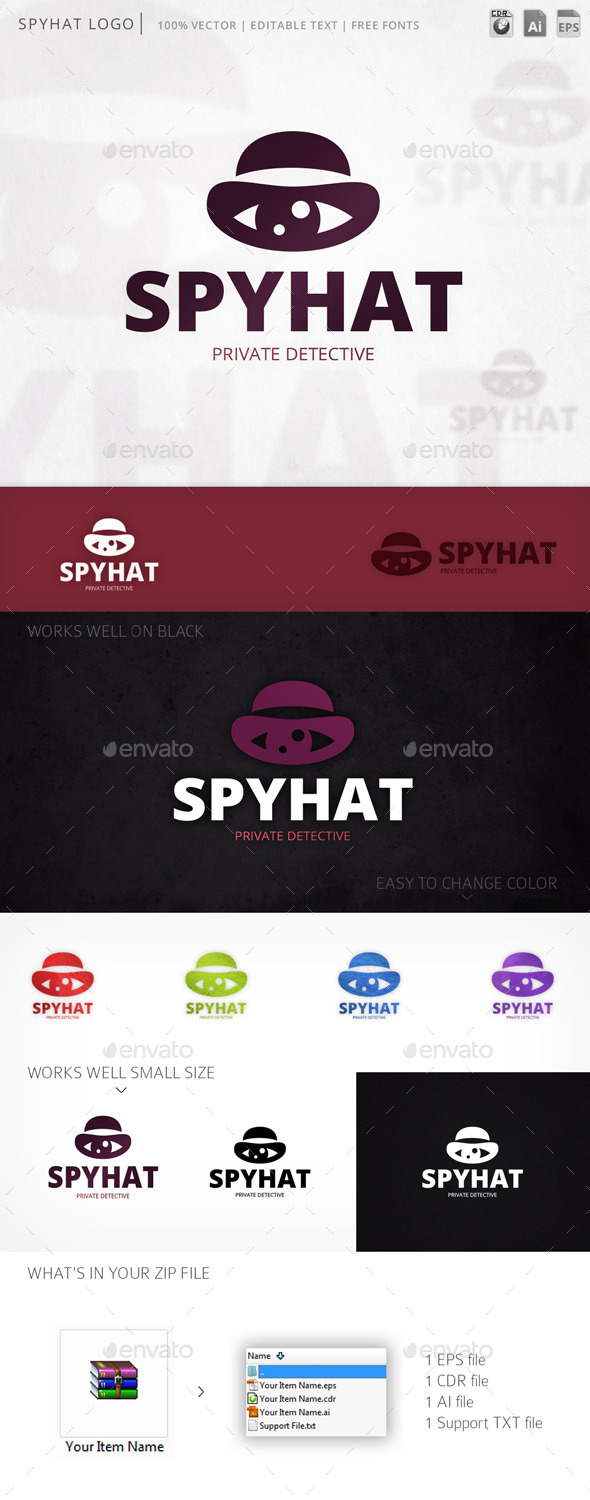 GraphicRiver Spyhat Logo 9829440 GraphicRiver Spyhat Logo 9829440