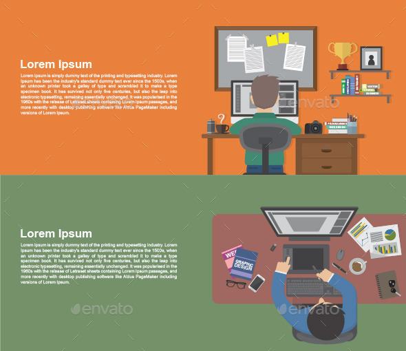 GraphicRiver People Working on Desk 9856071 GraphicRiver People Working on Desk 9856071