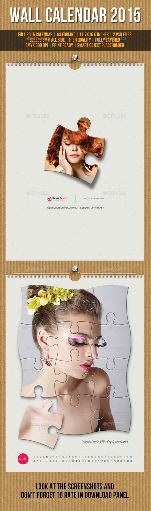 GraphicRiver Wall Calendar A3 2015 V13 9876076 GraphicRiver Wall Calendar A3 2015 V13 9876076