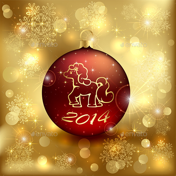 GraphicRiver Christmas Ball with Little Horse 9877759 GraphicRiver Christmas Ball with Little Horse 9877759