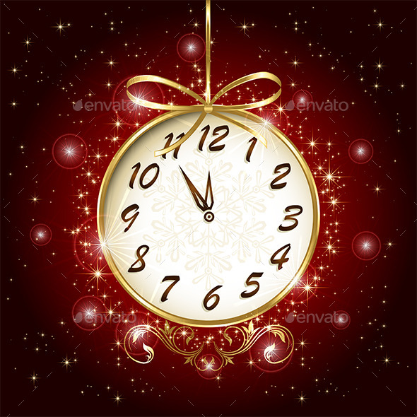 GraphicRiver Clock on Red Background 9878057 GraphicRiver Clock on Red Background 9878057