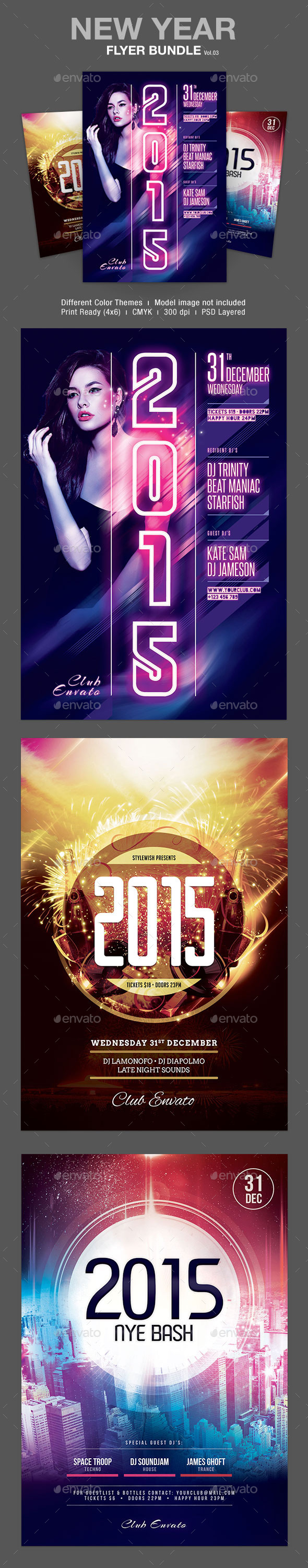 GraphicRiver New Year Flyer Bundle Vol.03 9878444 GraphicRiver New Year Flyer Bundle Vol.03 9878444