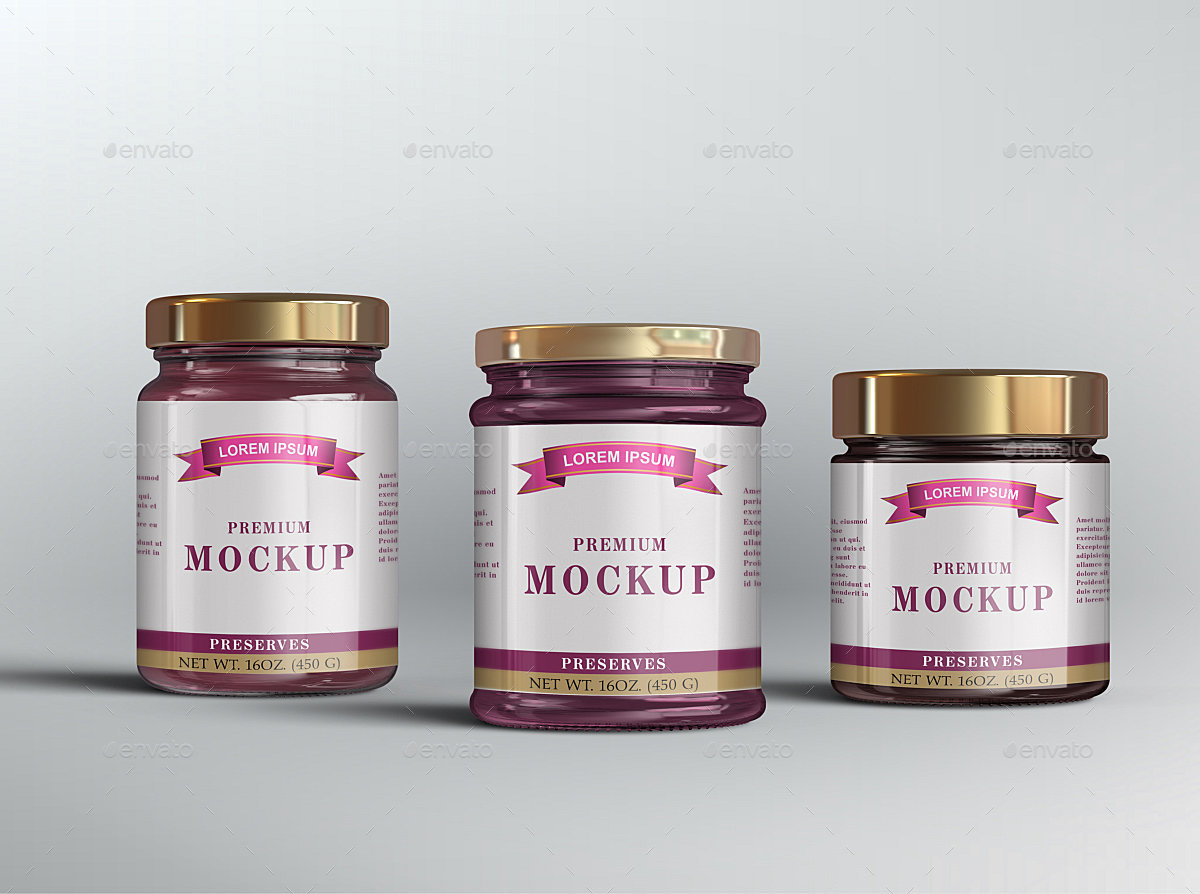 Download 10 Jelly / Jam / Honey Jars Mockup by Fusionhorn | GraphicRiver