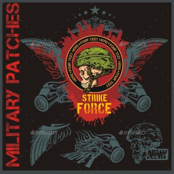 GraphicRiver Special Forces Patch Set 9879164 GraphicRiver Special Forces Patch Set 9879164