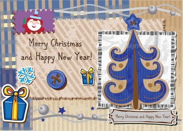 GraphicRiver Scrapbook Christmas Greeting Card 9879646 GraphicRiver Scrapbook Christmas Greeting Card 9879646